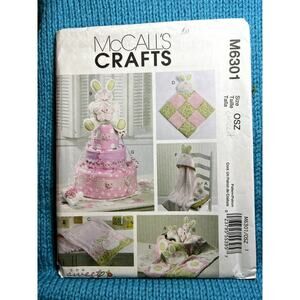 McCalls 6301 pattern toy decoration burp cloth blanket hooded towel diaper cake